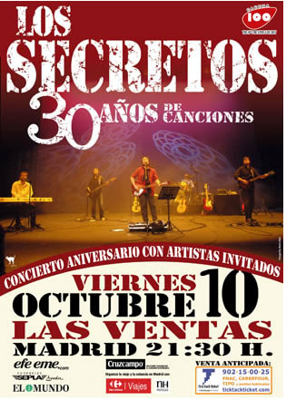 Amaral, Miguel Ríos y Manolo García estarán en el concierto del 30 aniversario de Los Secretos